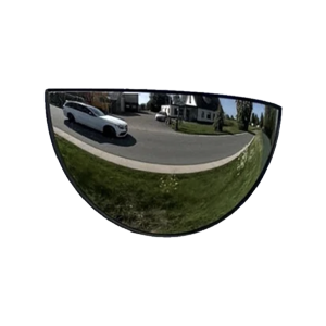 Verkeersspiegel 180 graden met buispaal Ø60 mm-2